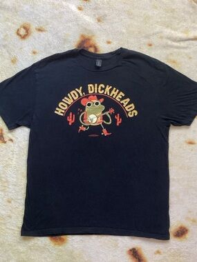 Howdy Dickheads Black Graphic Tee